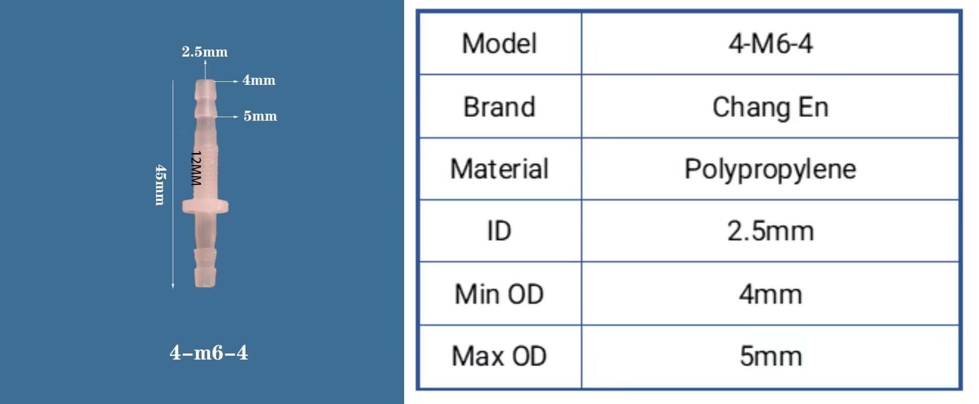 Chang En Straight connector Fixed threaded straight joint Straight hose plug details