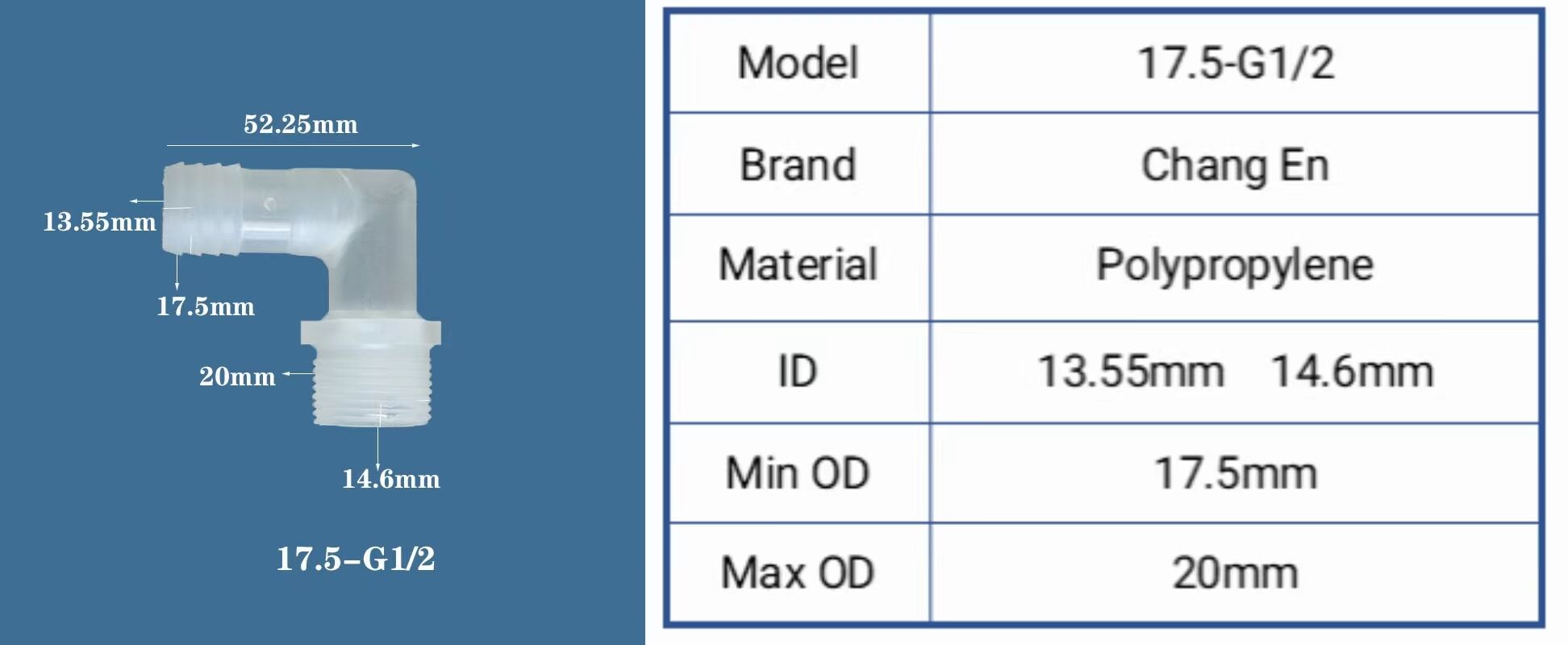 Chang En Cheap 1.6mm to 16mm 2 Way 90 Degree L Joint Coupling Plastic Air Hose Tubing Medical Elbow Connectors supplier