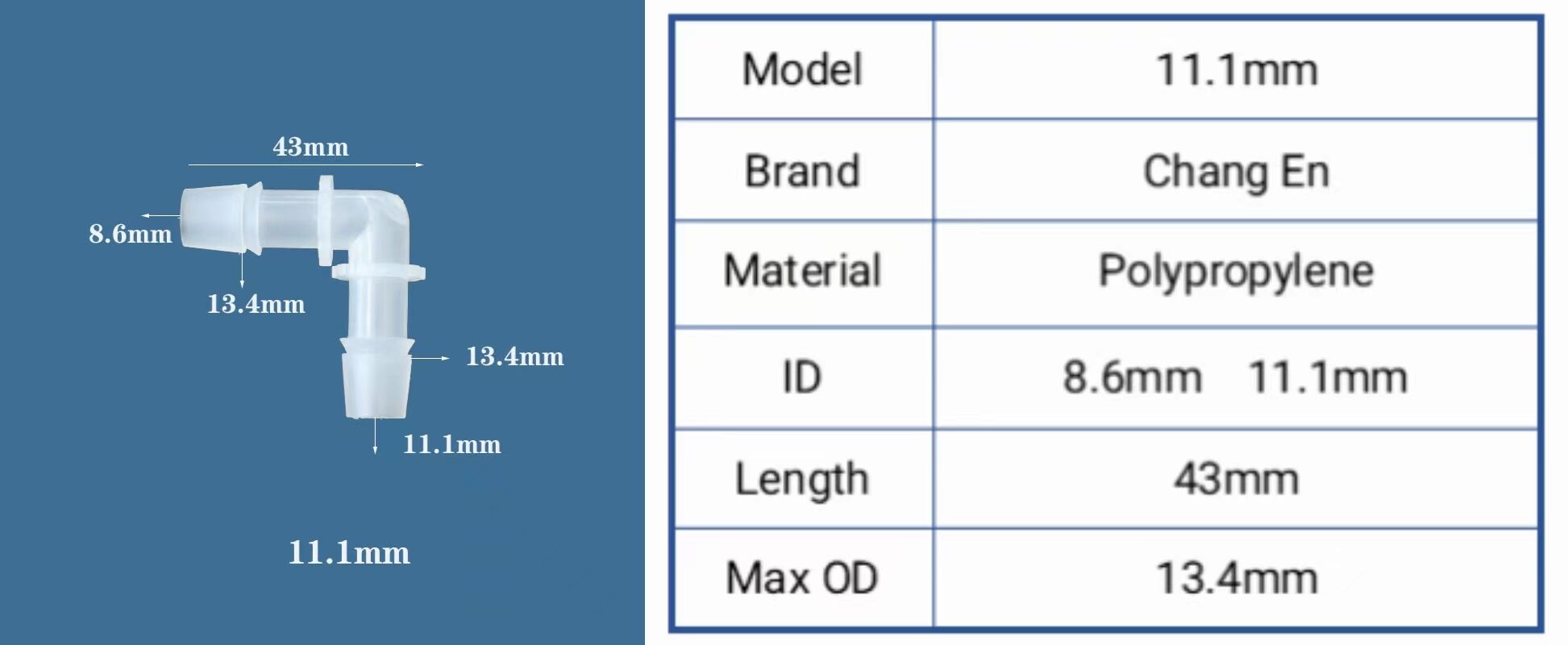 Changen angle head Right angle elbow hose connector Food grade bending factory