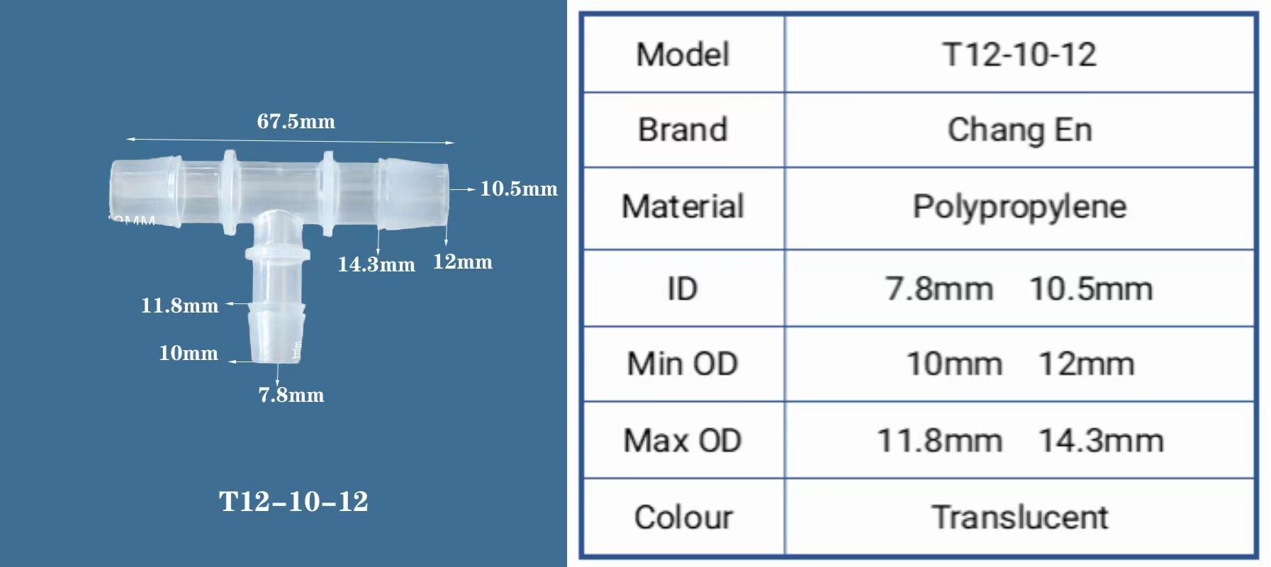 Chang En Medical 3 Ways Equal Reducer Tubing Barb Tee Joint Plastic Small Barbed Tube T Pipe Fittings manufacture