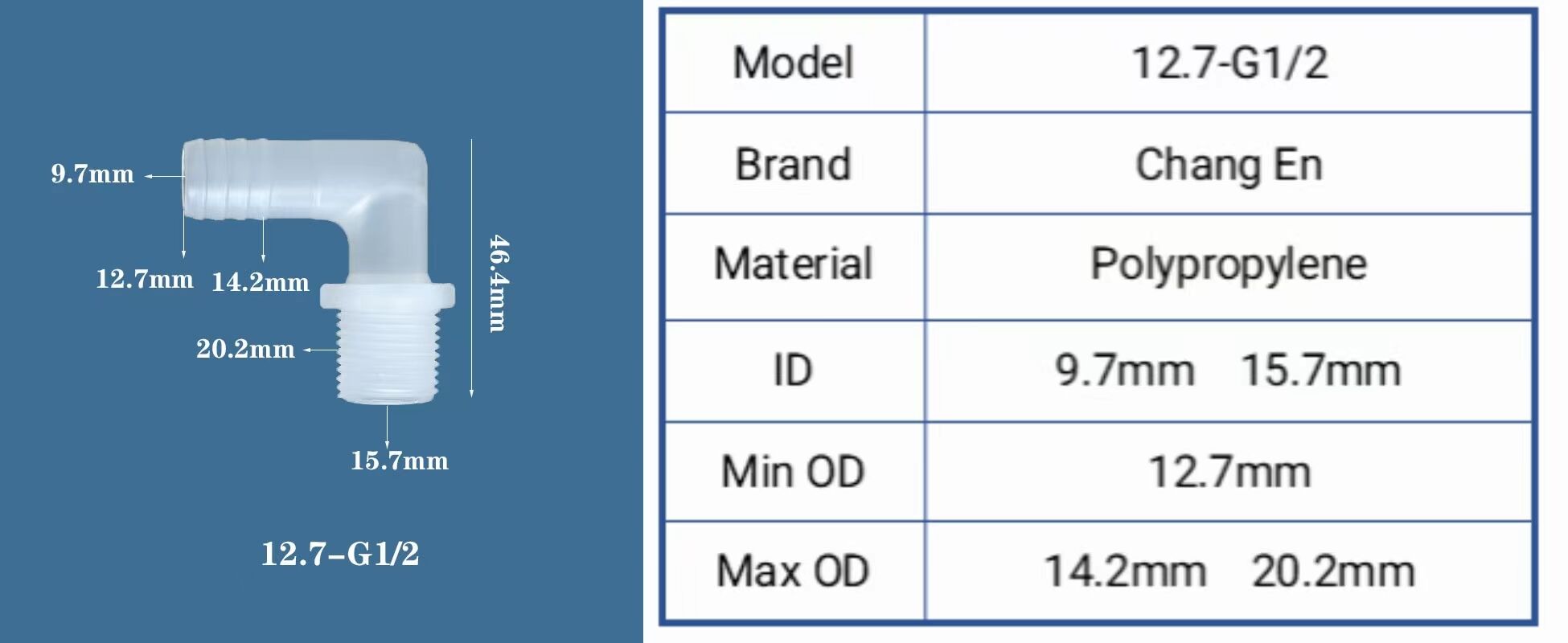 Chang En Cheap 1.6mm to 16mm 2 Way 90 Degree L Joint Coupling Plastic Air Hose Tubing Medical Elbow Connectors manufacture