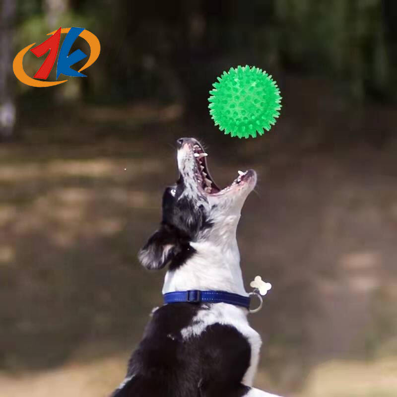 2024 new multi-color pet toy training ball interact teeth cleaning natural rubber durable giggle ball pet supplies pet toy details