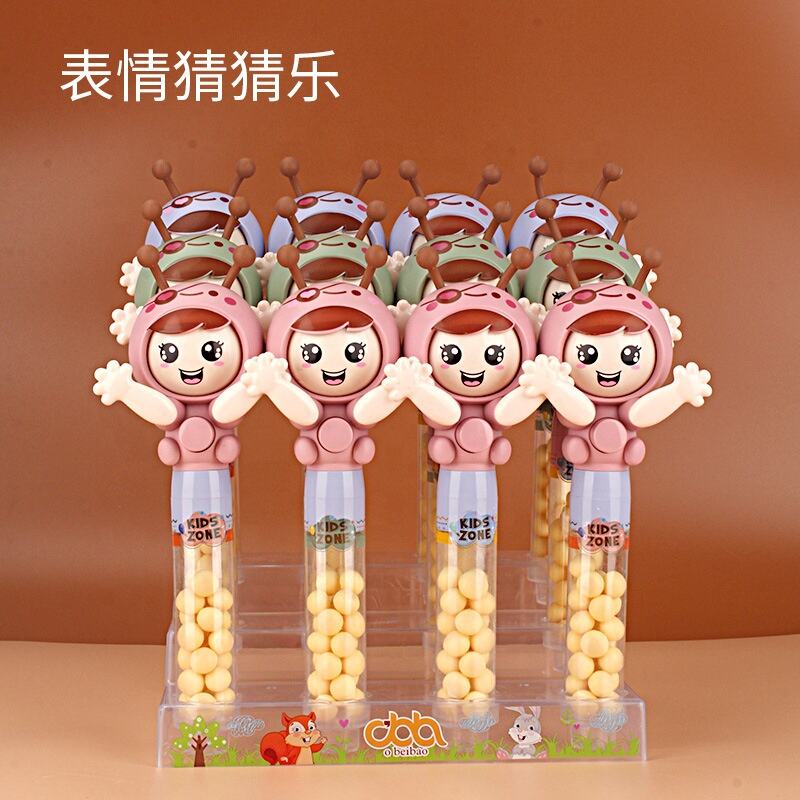 2024 new kids toys Little bee shaped cartoon revolving face changing doll candy toy food toys details