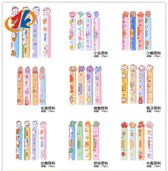 2024 new cute cartoon animal soft ruler flexible magnetic straight ruler drawing measuring tool stationery toys manufacture