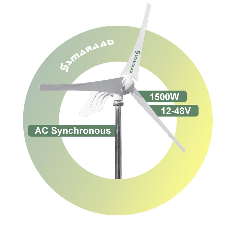 SM2 Horizontal-axis Three Blades Household Wind Turbine 1500W