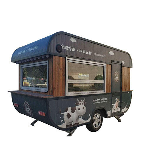 Portable European Ship - Type Boat Trailer Truck Food Van For BBQ Coffee Lunch 