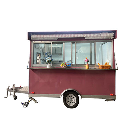 Mini Trailer de Alimentos Redondo Móvel Trailer de Café Para Venda Totalmente Equipado