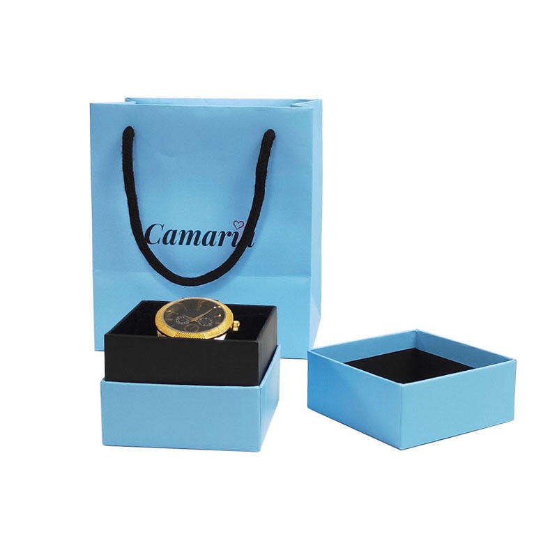 Custom Logo Modern Luxury Single Paper Cardboard Wrist Watch Box & Cases Packaging For Gift