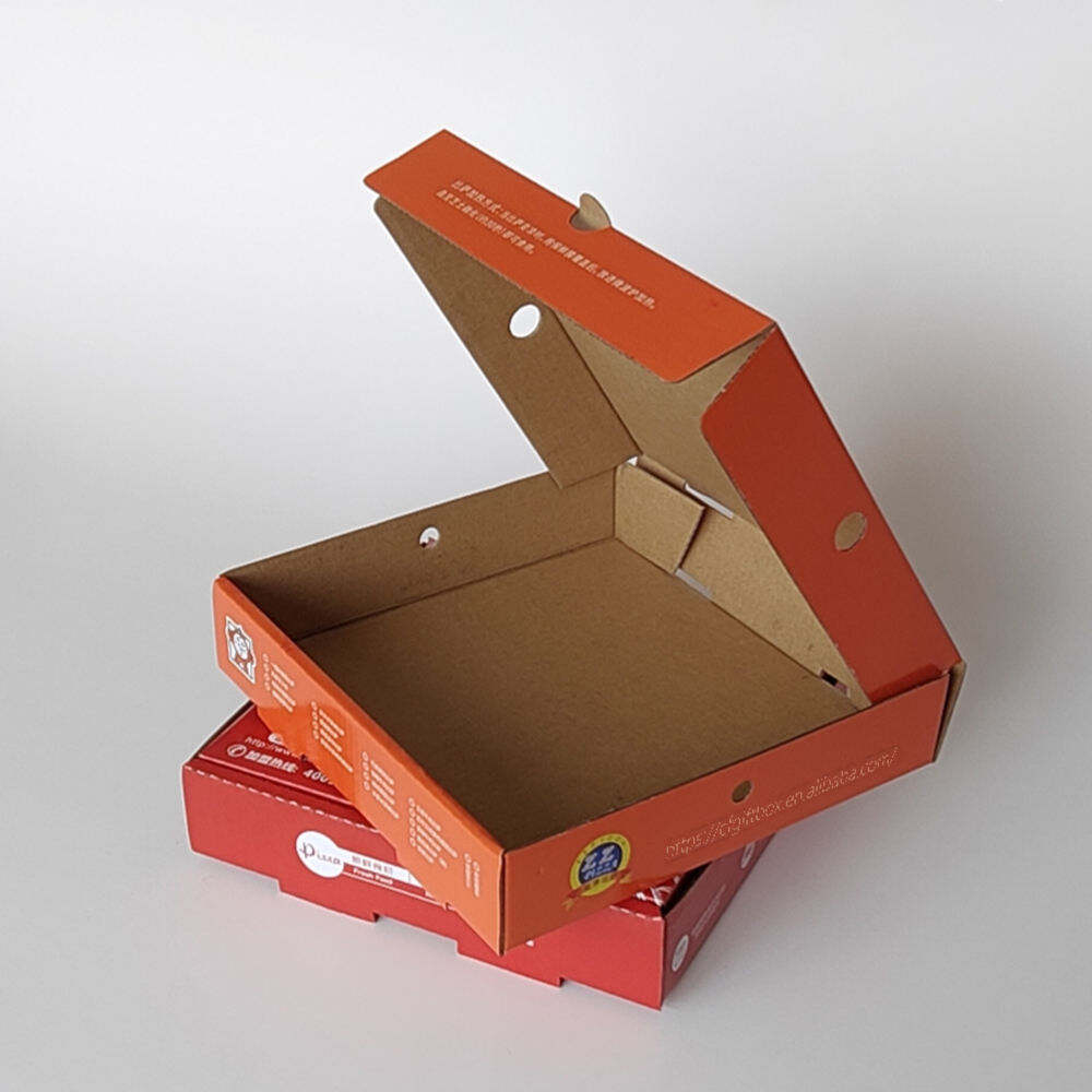 fabricantes diseño mini vacío cartón de embalaje ondulado embalaje impreso proveedor de embalaje personalizado barato mayorista caja de pizza con logotipo