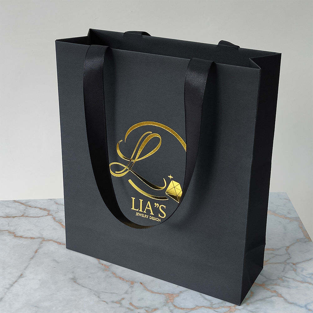 Manufacturer Custom Your Own Logo Printed Luxury Gift Packaging Paper Shopping Bag With Handle