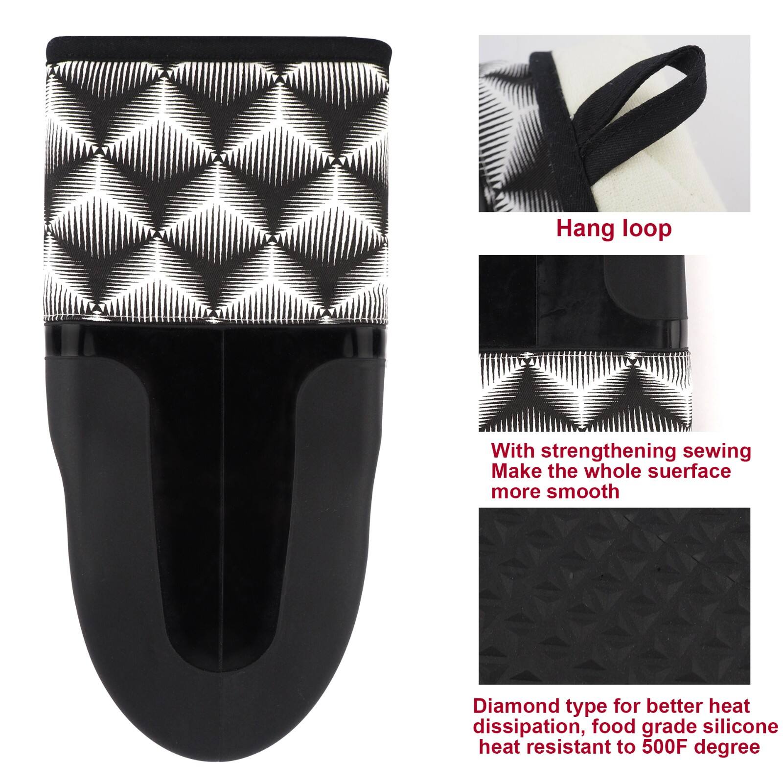 Heat-Resistant Silicone Oven Mitt for Safe Baking and Cooking supplier