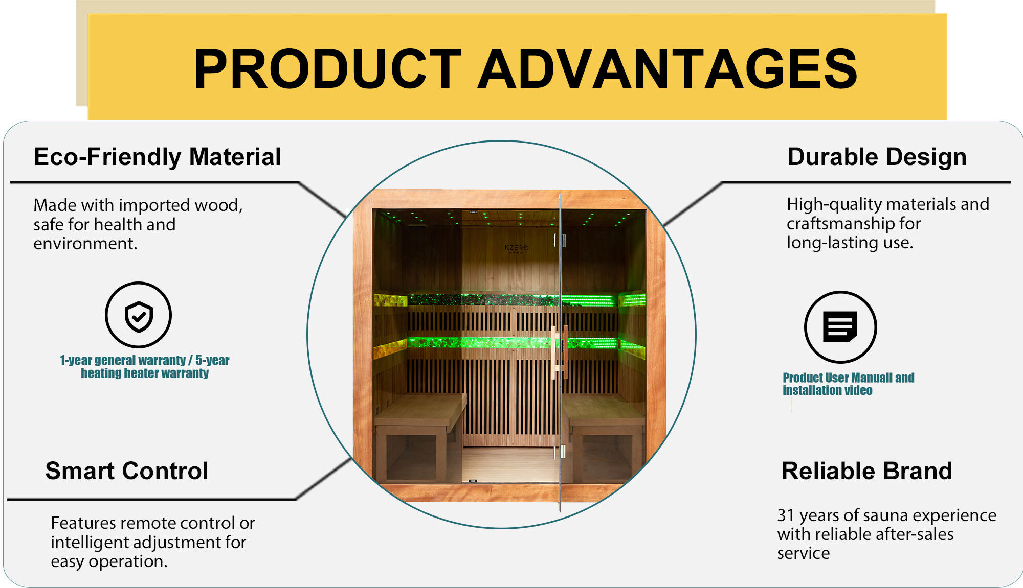 product modern eco friendly private space far infrared solid hemlock wood sauna 6 years factory warranty electric heating customizable-2
