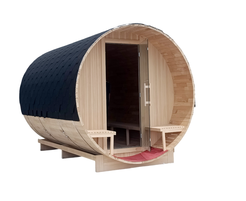 product huge garden outdoor sauna circle sauna with harvia electric heated sauna stove-4