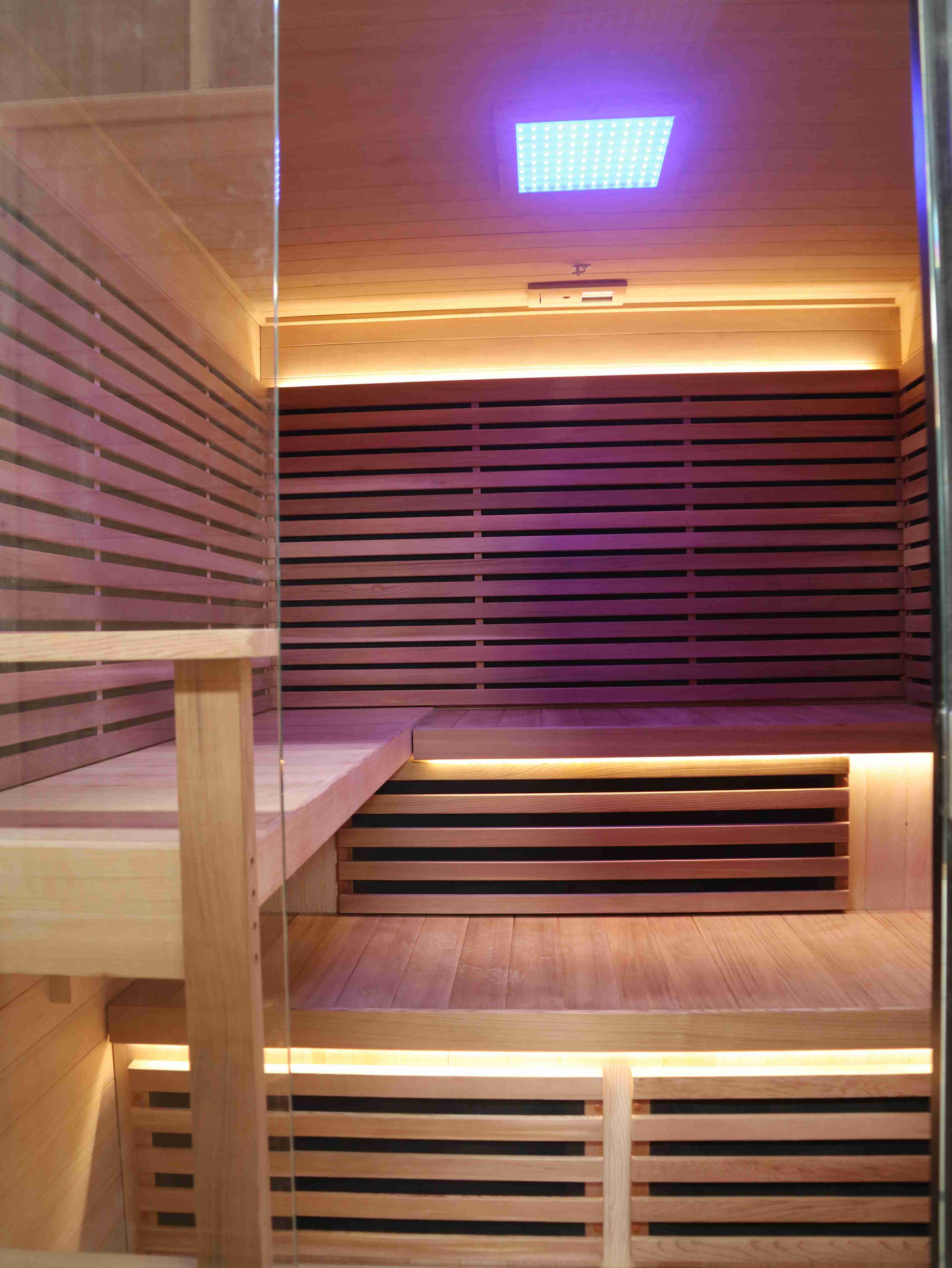 product modern design electric far infrared  dry steam sauna room oem odm factory solid hemlock wood saa fsc emc certified-5