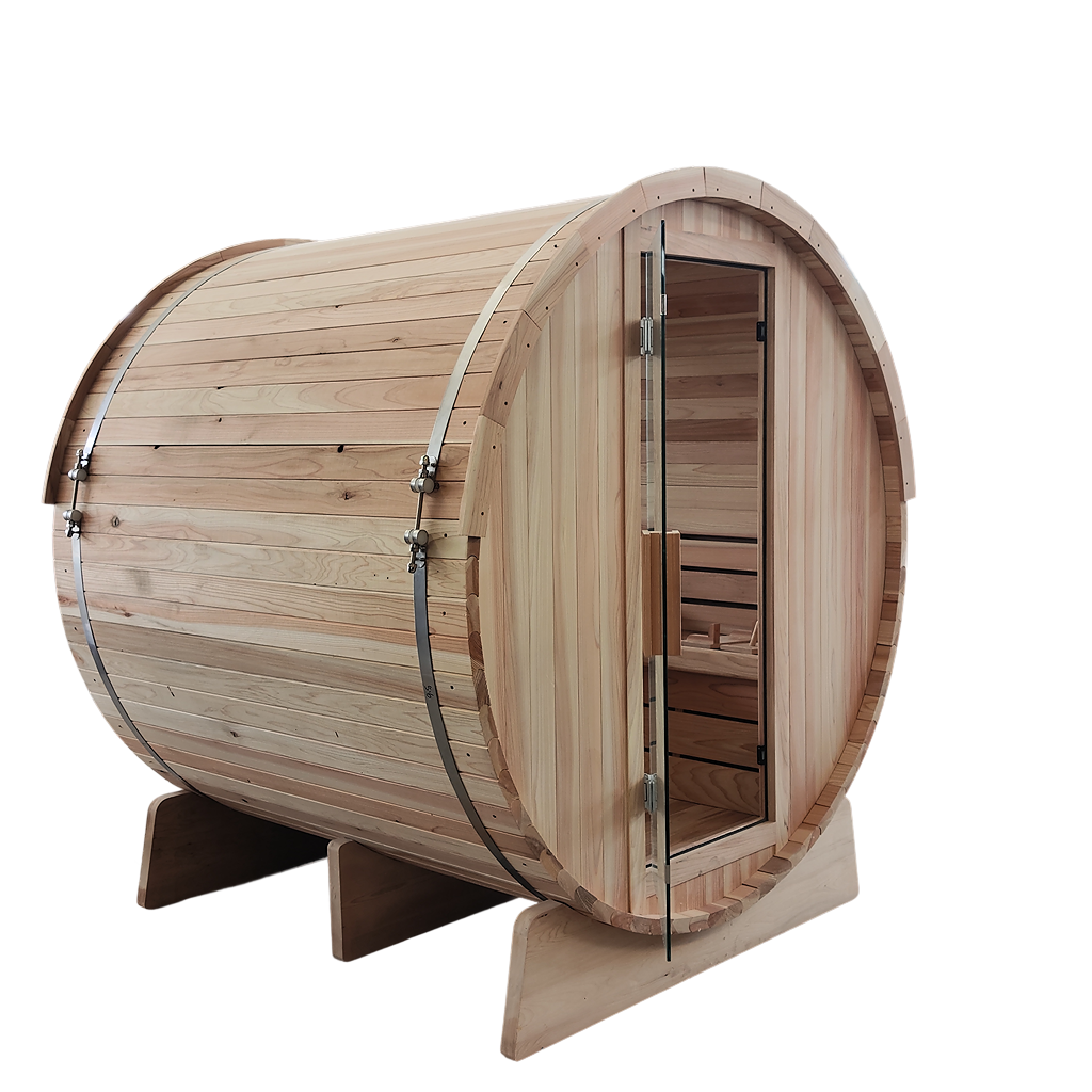 product solid wood hemlock sauna barrel sauna outdoor sauna for sale with custom private label-3