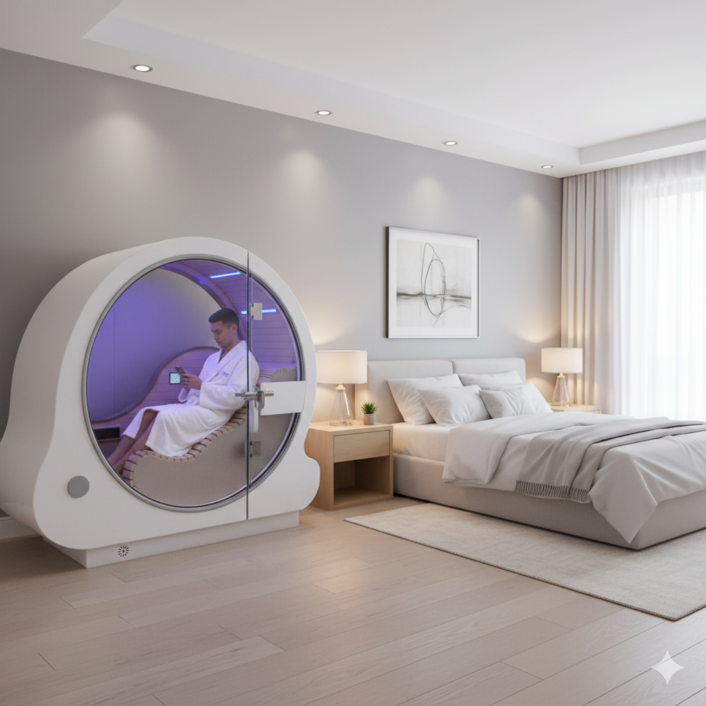 product free standing movable one personal sauna room far infrared sauna room with app smart controller-12