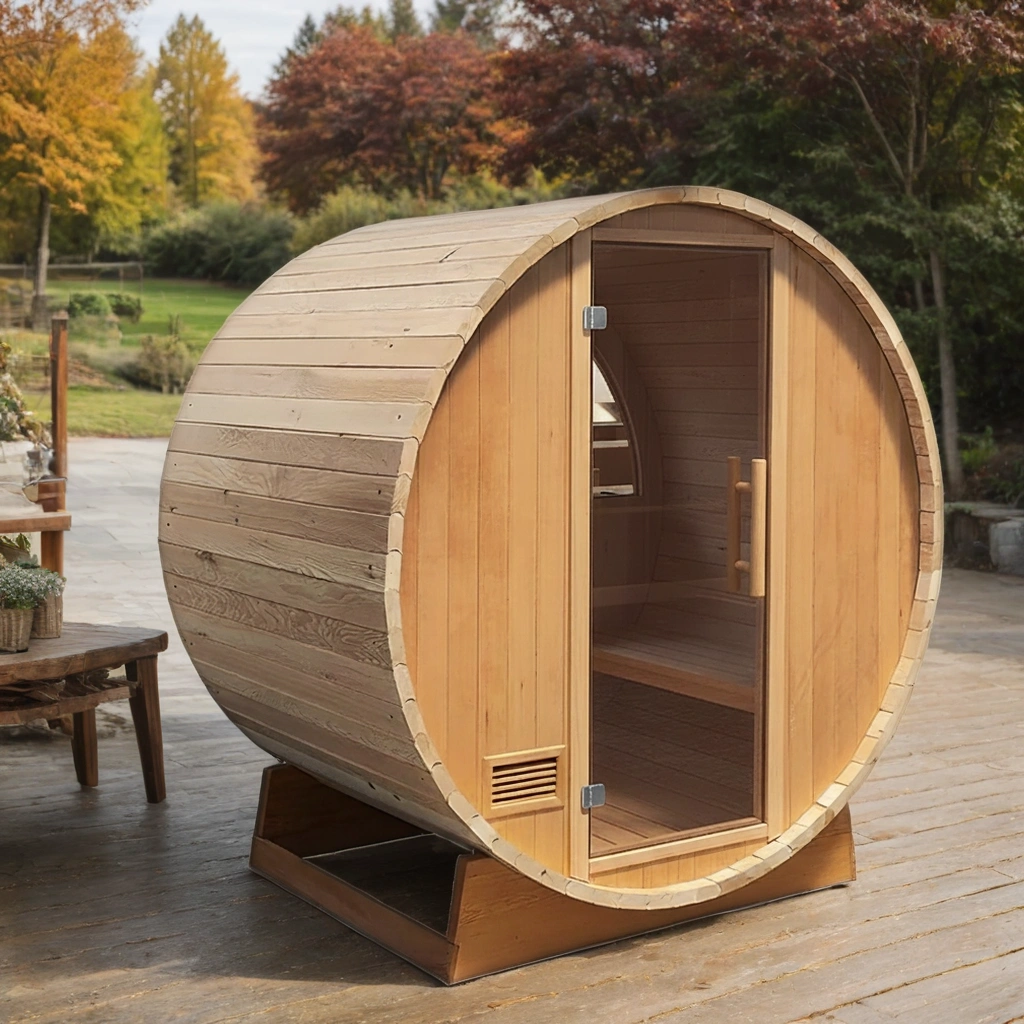 product modern outdoor sauna room barrel sauna room dry steam sauna  harvia stove-2