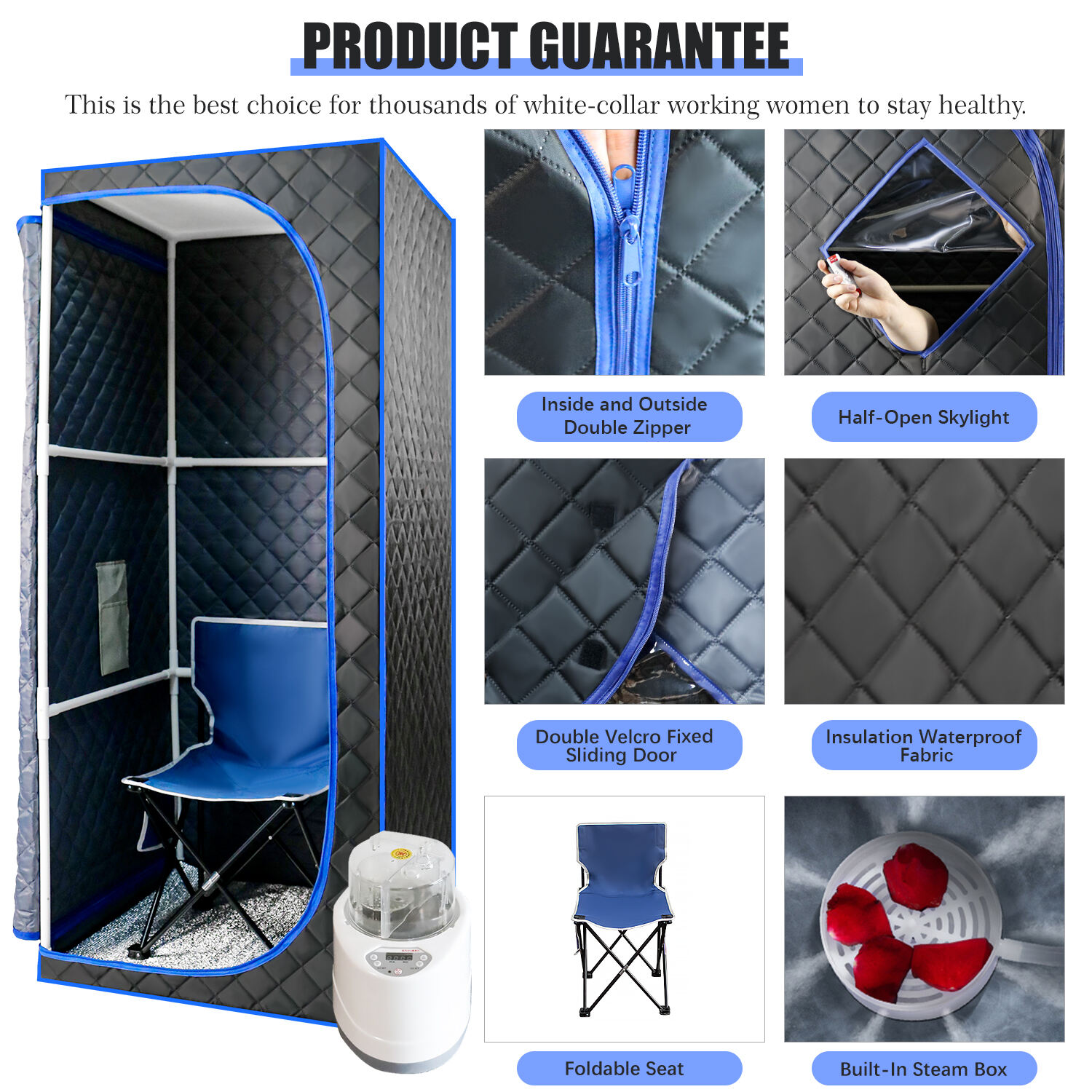 1 Peopler Sauna Tent Mini Steam Sauna Portable Folding Steam Sauna details