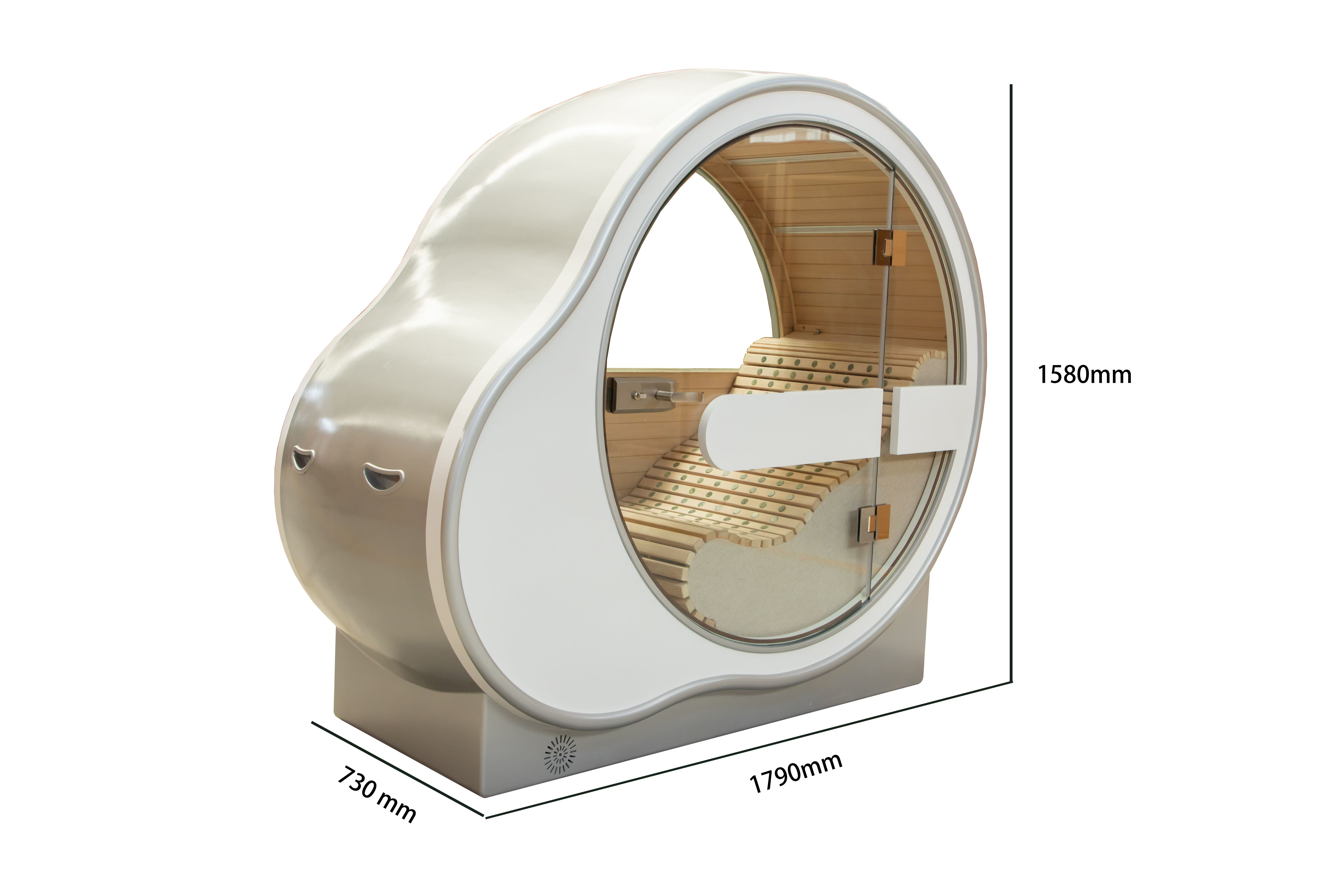 product free standing movable one personal sauna room far infrared sauna room with app smart controller-2