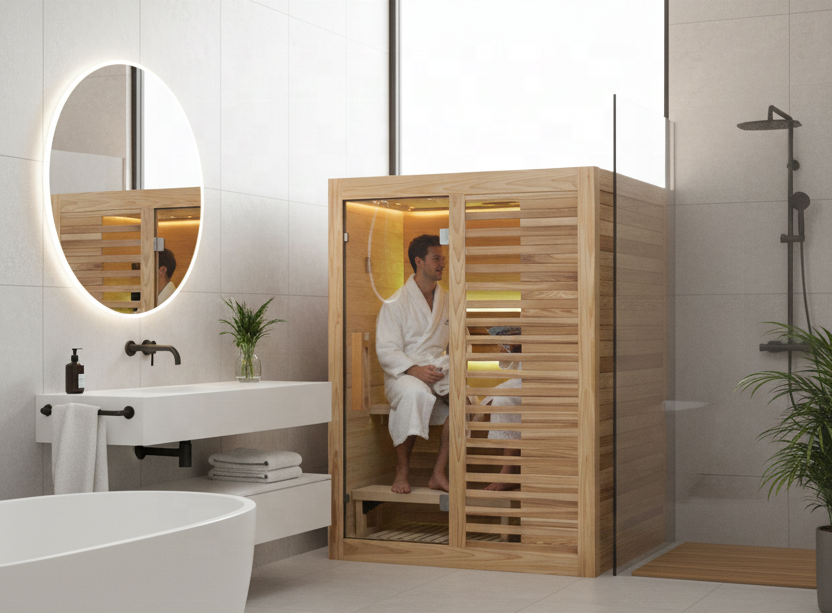 product new arrival steam sauna with chromotherapy light and stove heaters for sauna room-3