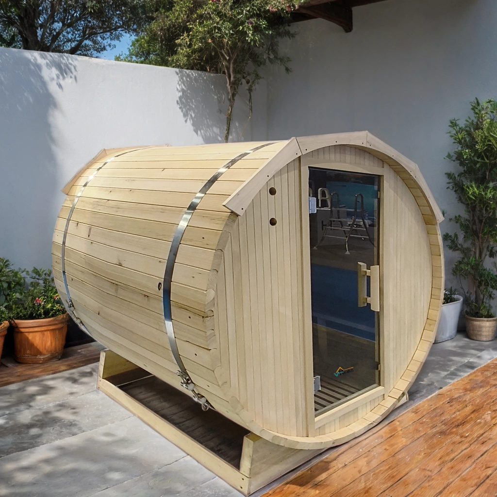 product modern outdoor sauna room barrel sauna room dry steam sauna  harvia stove-12