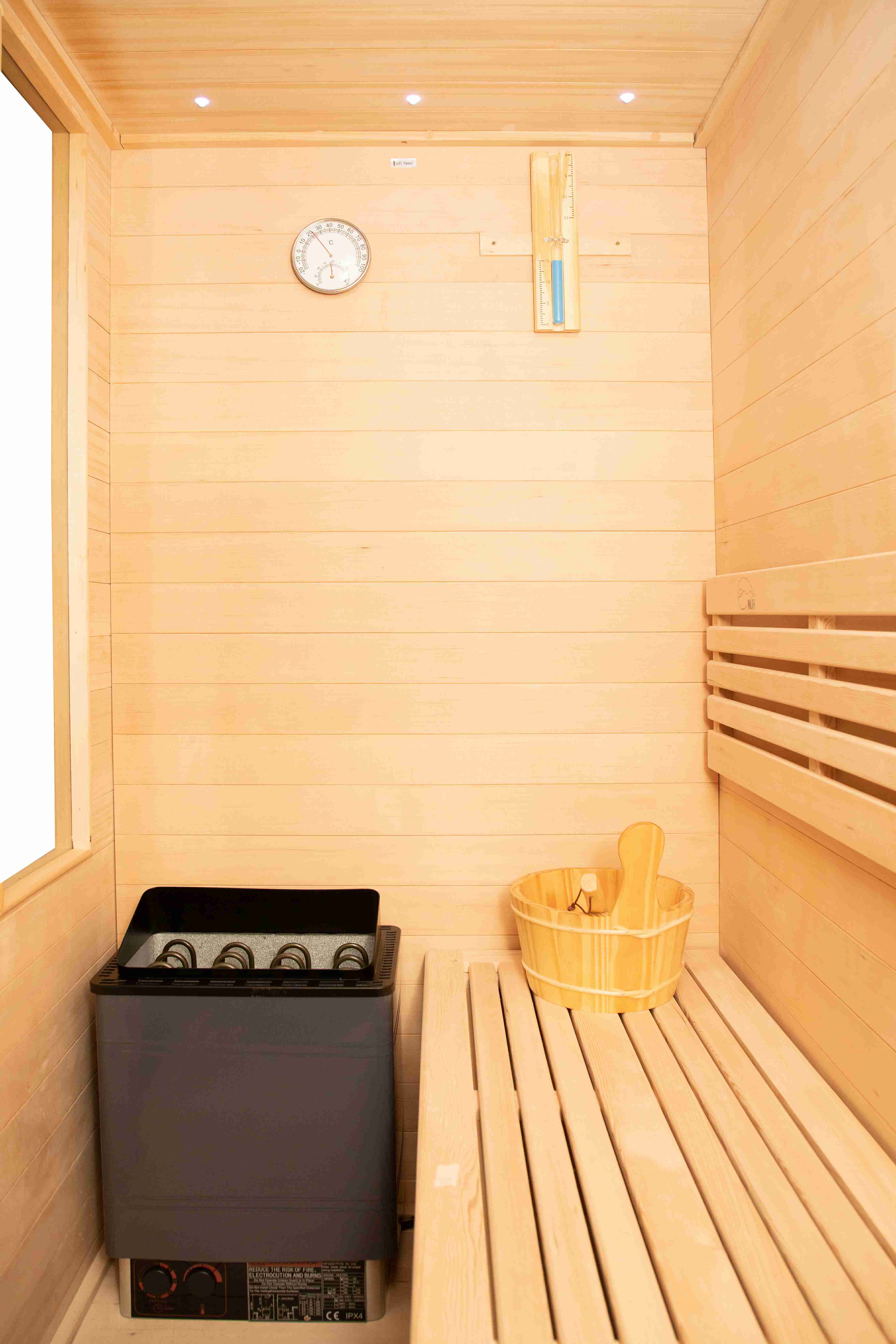 product factory direct hotsell traditional steam sauna with harvia stove for 3 person-7