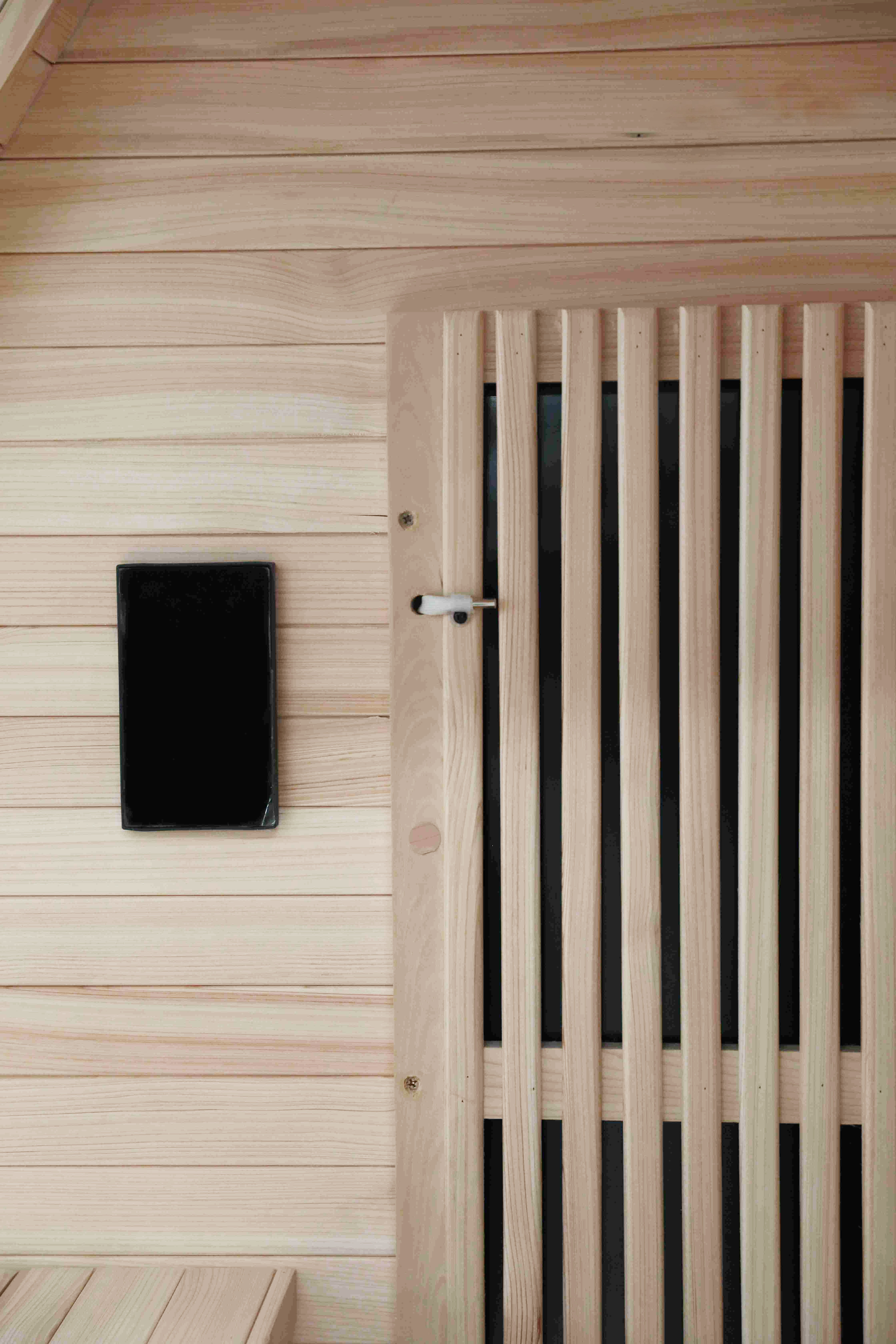 product modern portable infrared sauna room odm oem solid hemlock wood for small space electric heating appliance for apartment use-5