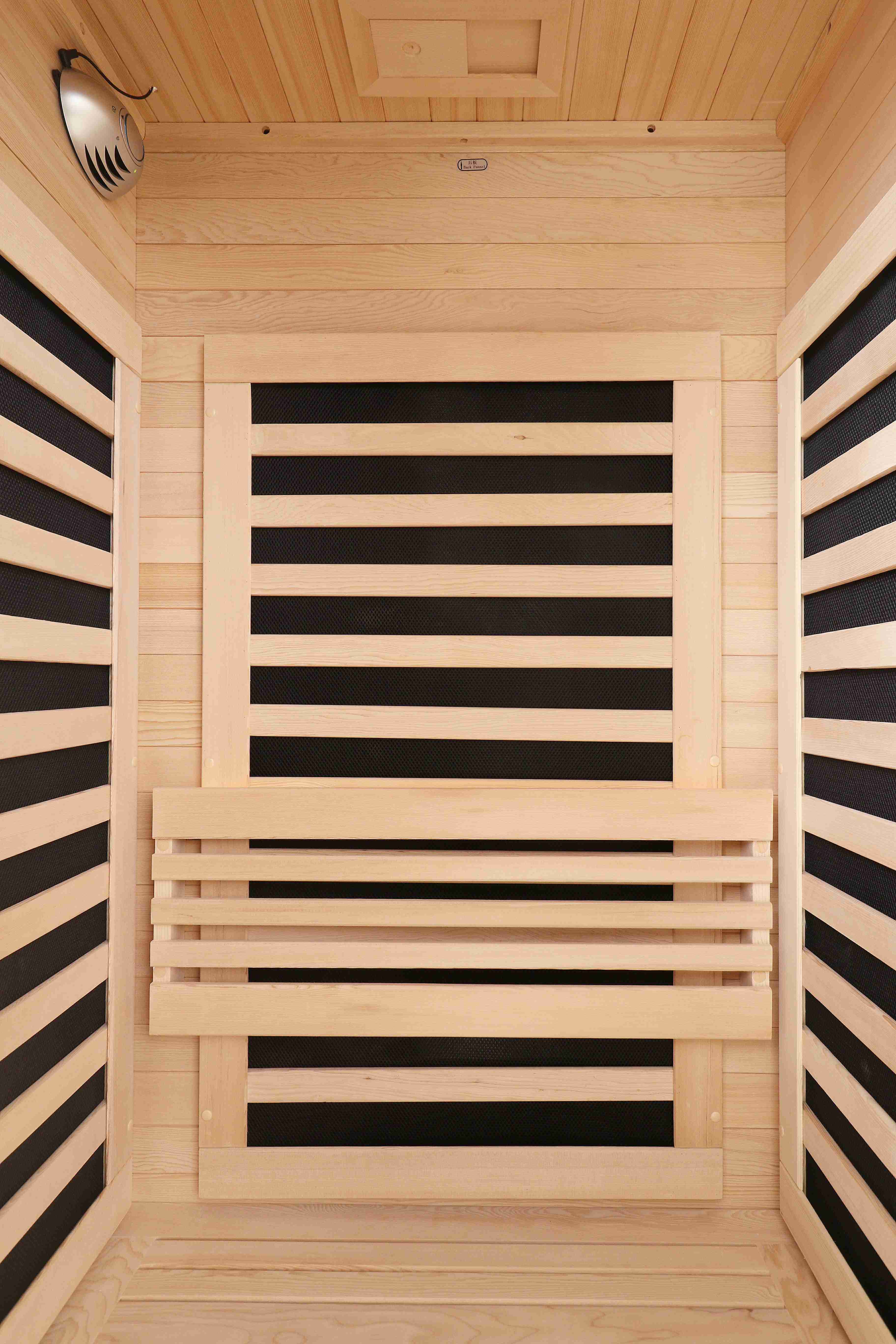 product vhealth modern solid wood electric far infrared carbon panel sauna room with transom windows for 1 person-5