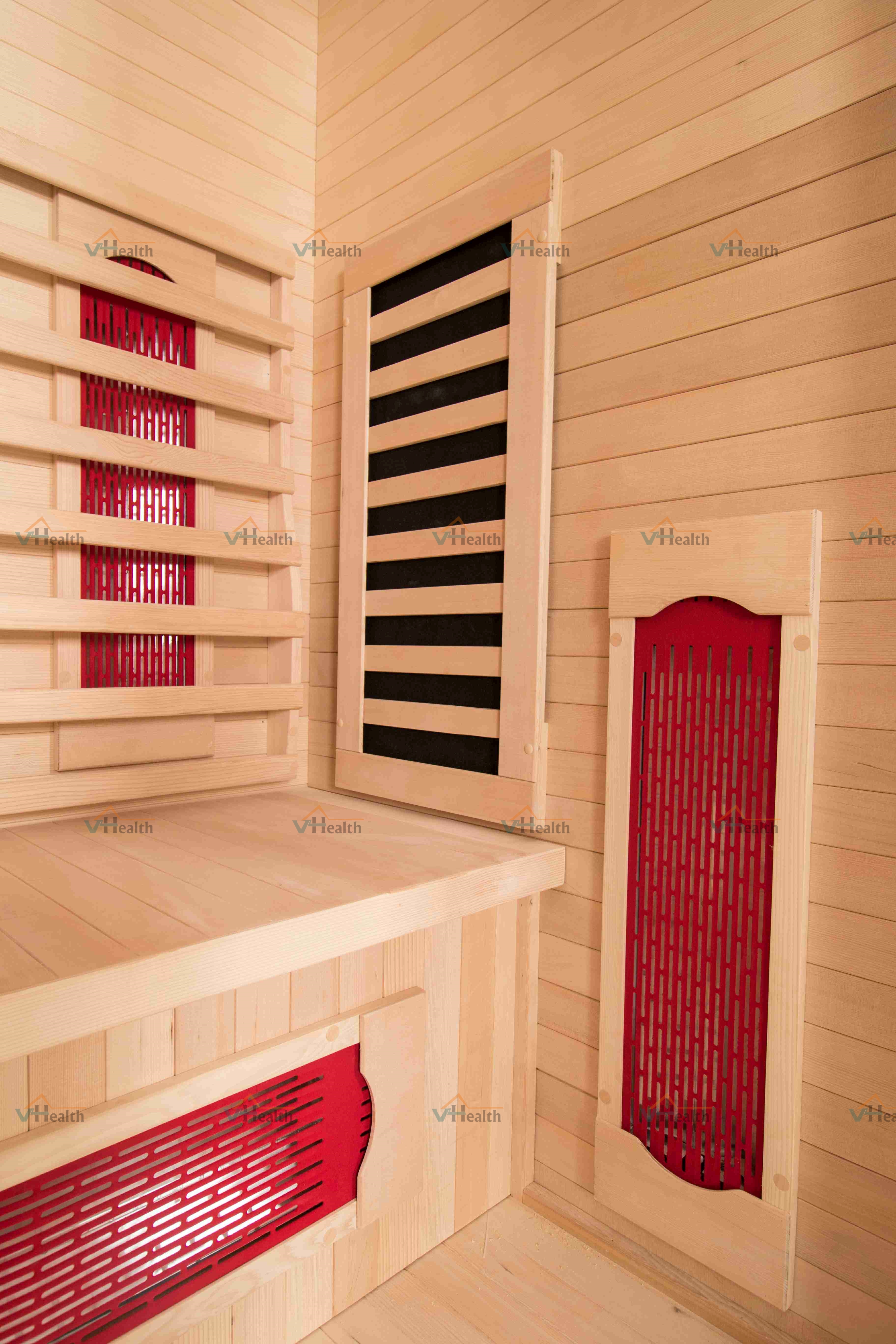 2024 Vhealth Special Offer Two Person Far infrared Sauna Room Wholesale Sauna supplier