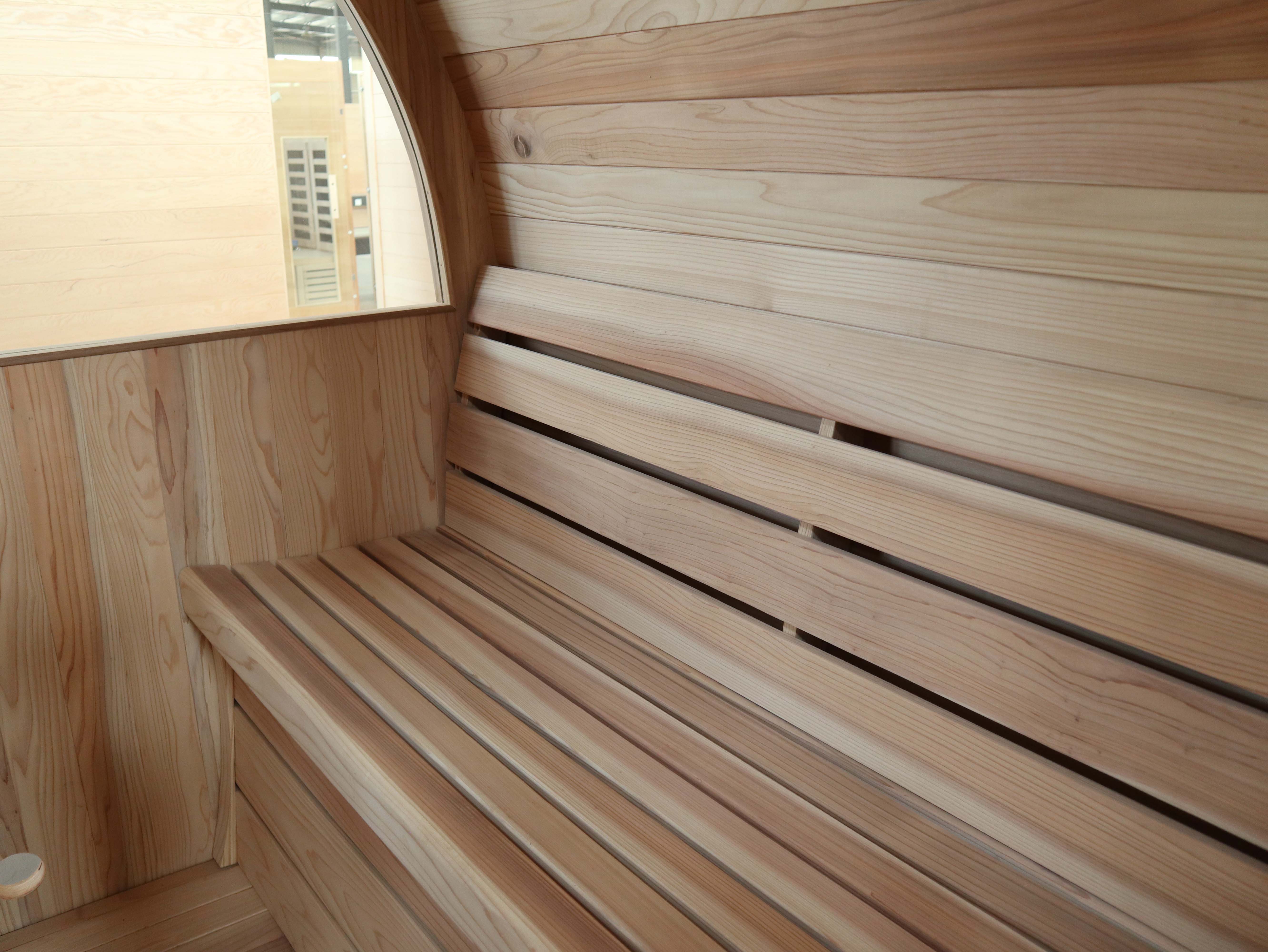 product solid wood hemlock sauna barrel sauna outdoor sauna for sale with custom private label-5