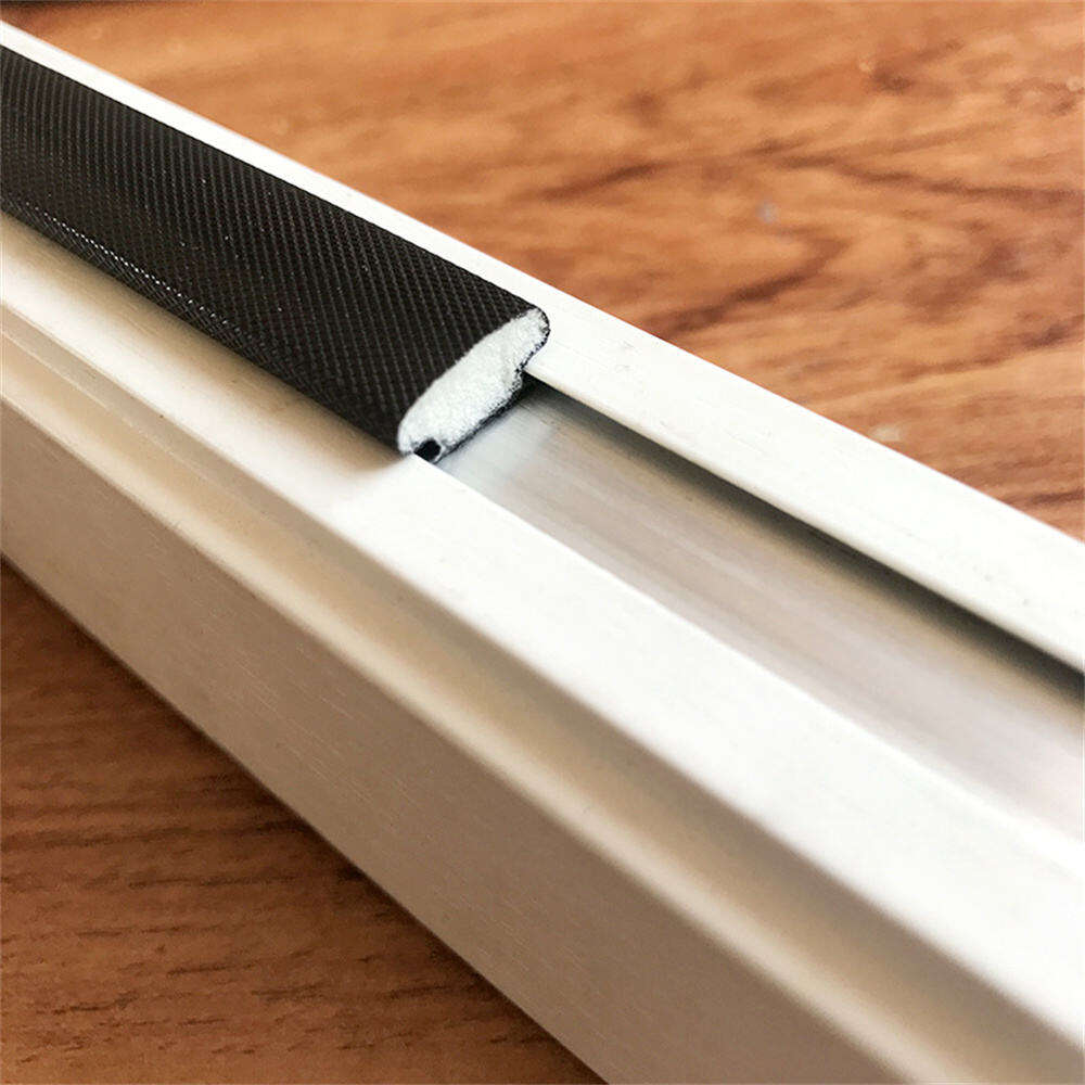 PU foam sponge interlocking self adhesive sealing strip wardrobe sliding door anti collision PU strip enveloped sealing strip