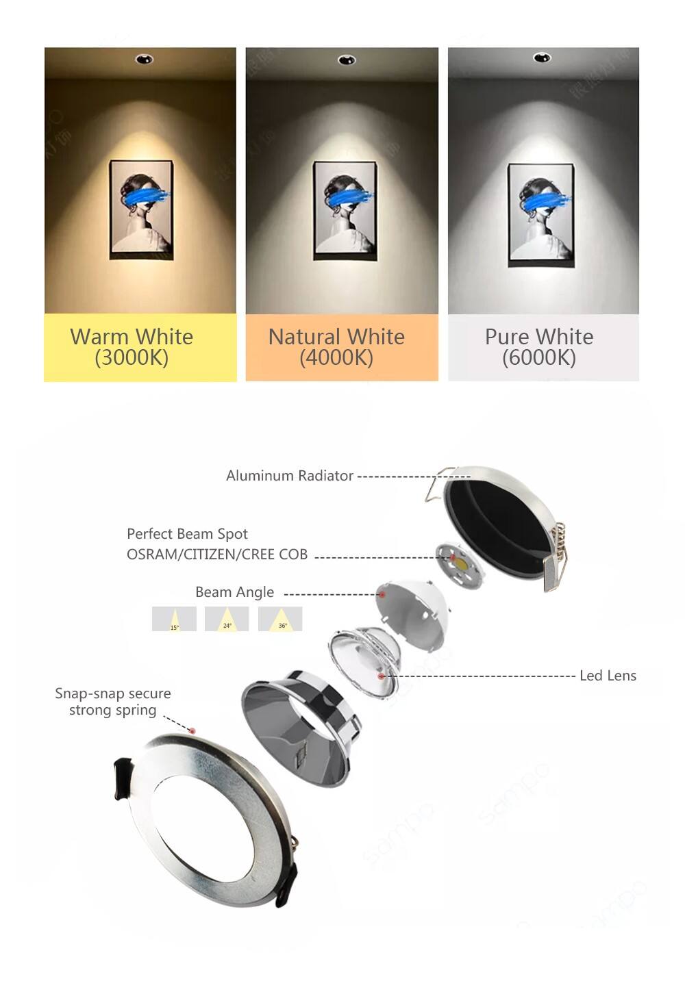 Portable HX-081 3W Mini Spotlight Ideal for Small-Scale Applications supplier