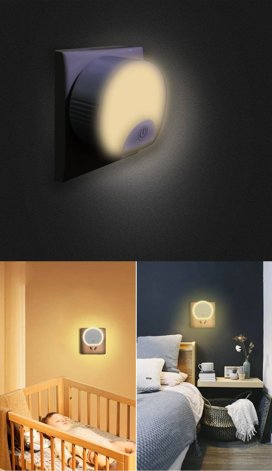 USB plug charging night light picture Enhanced USB-Powered Charging Night Light with Soft Glow manufacture