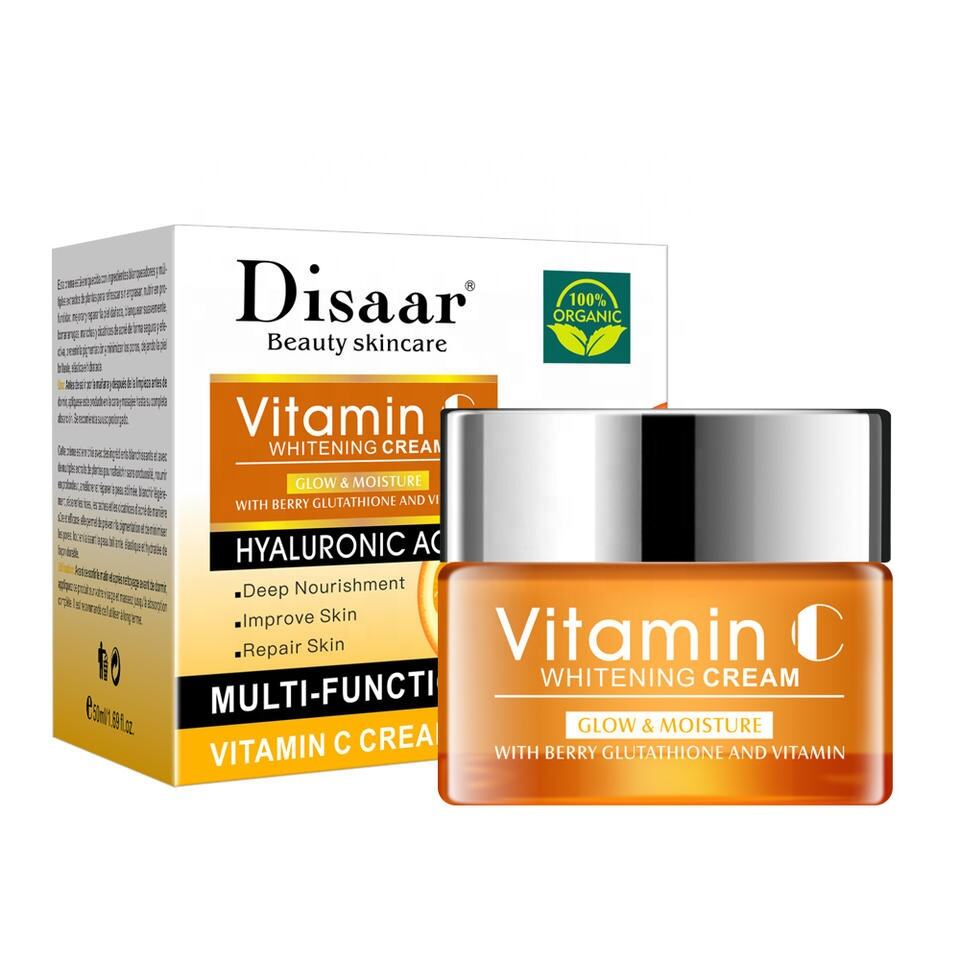 Disaar Lotion éclaircissante hydratante pour le visage Crème blanchissante à la vitamine C 50 ml