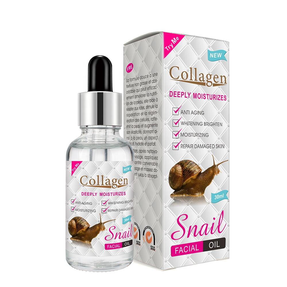 Face Oil Natural Organic Collagen Snail Facial Oil Deep Moisturizing Repair Essential Oil