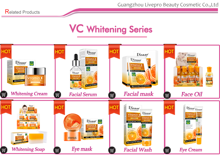 Disaar Organic 100%  VC Whitening Brightening Vitamin C Facial Skin Care 5  Pieces Set manufacture