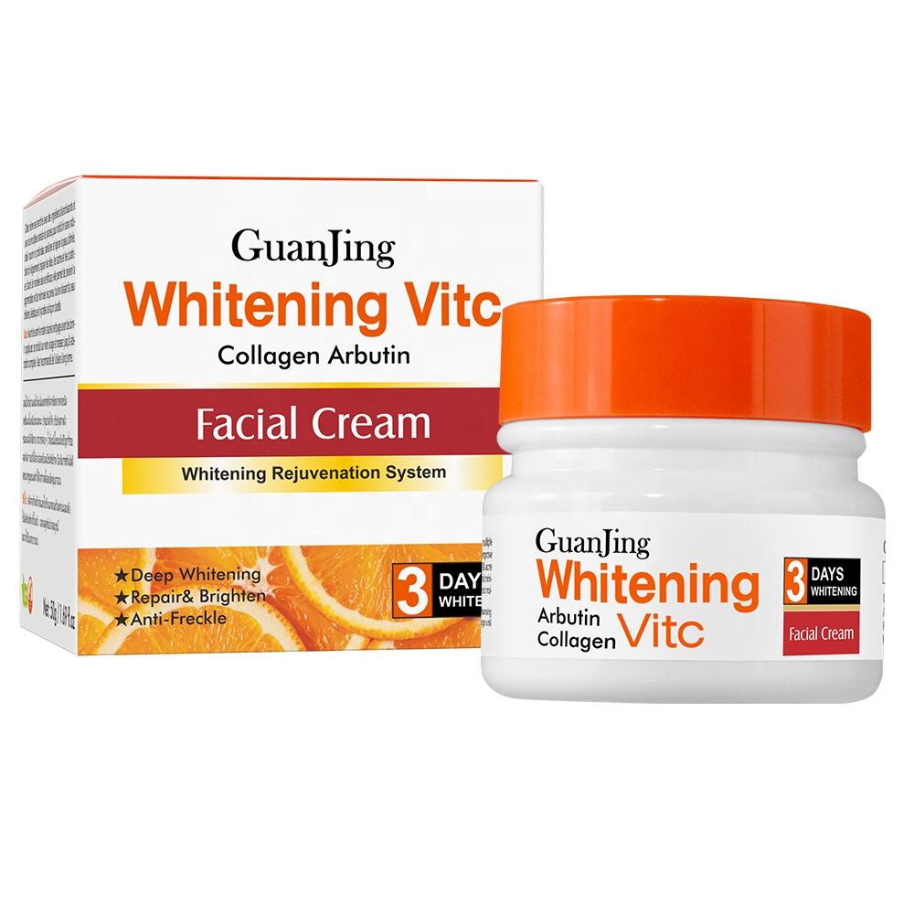 Crème blanchissante pour le visage au collagène et à la vitamine C de Guanjing Skin Care, crème hydratante pour le visage