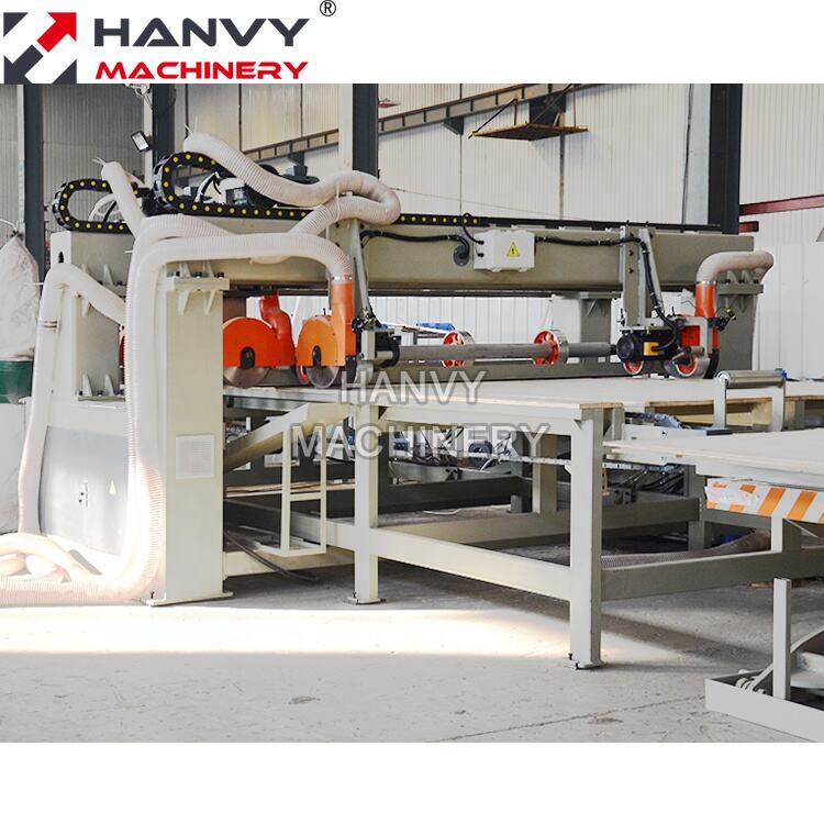 4x8ft High Speed 100m/min Plywood Edge Cutting Trimming Saw Plywood Making Machine factory