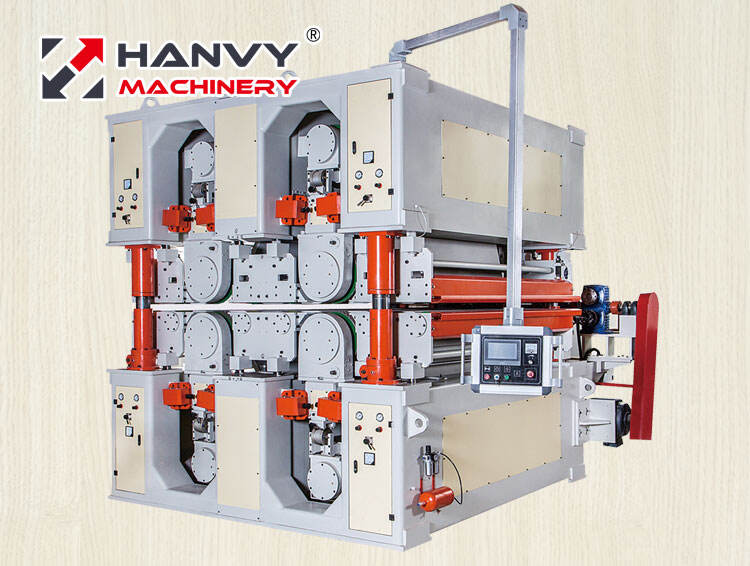 Double Sided 4 Sanding Heads Plywood Making Sander Wide Belt Sanding Machine supplier