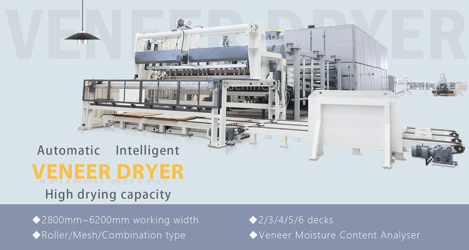 Automatic 4 Decks Continuous Roller Veneer Dryer Machine for Plywood Making Machinery supplier