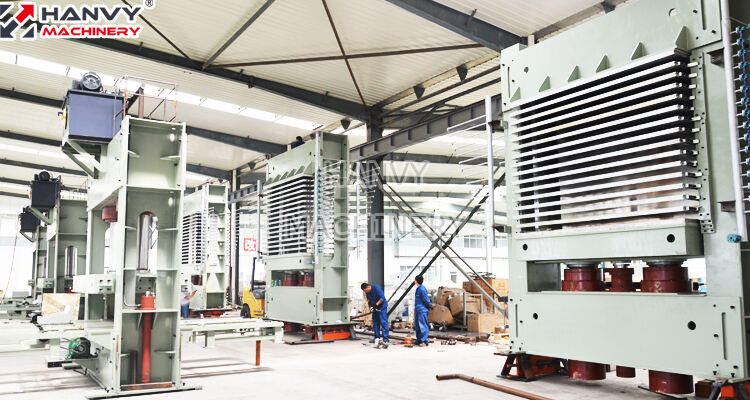 Hanvy  Oil  Heated Automatic Plywood Hot Press Machine manufacture