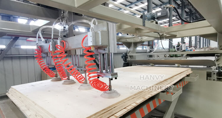 Hanvy Plywood Machine HJ4*8A Automatic Plywood DD saw For Plywood Edge Trimming manufacture