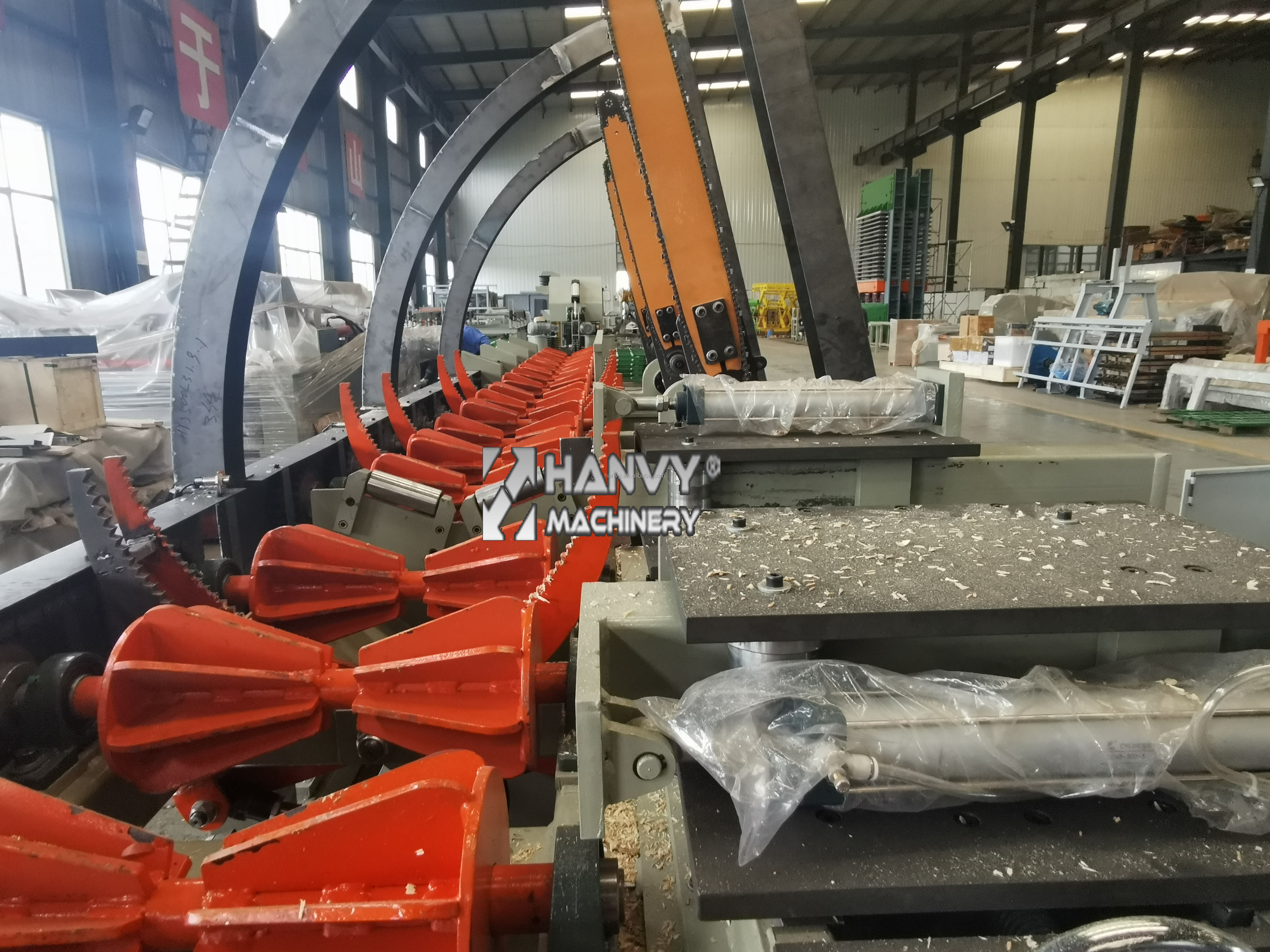 Max. Log Diameter 50 cm Automatic Wood Log Cutting Saw factory