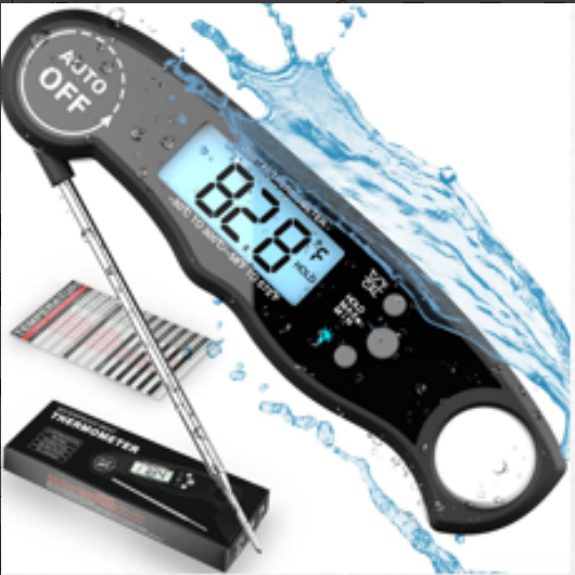 Seon Waterproof Foldable Food Thermometers - Durable and Convenient