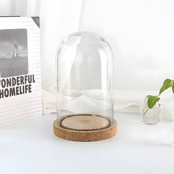 Enhance Your Decor with a Glass Dome and Wooden Base