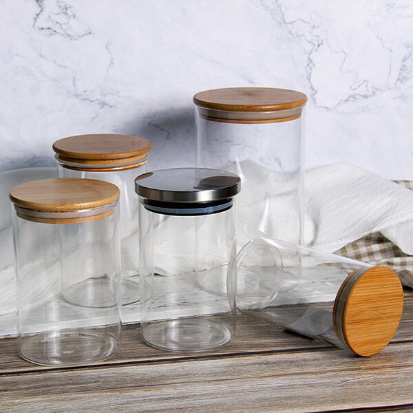 OUR GLASS JAR AND BAMBOO LID FOR STYLISH STORAGE