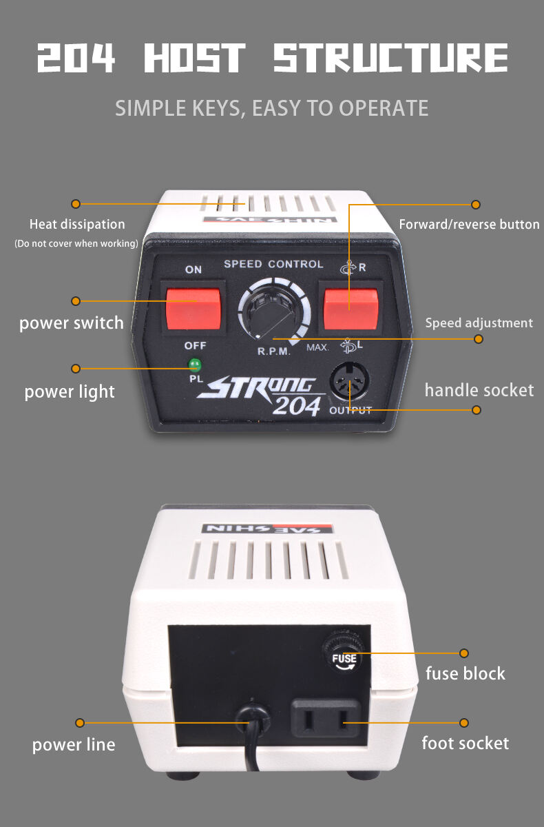 2025 65W 35000rpm not vibration Dental laboratory parts for hand piece drill "maichine" for nails mstrong 204 details