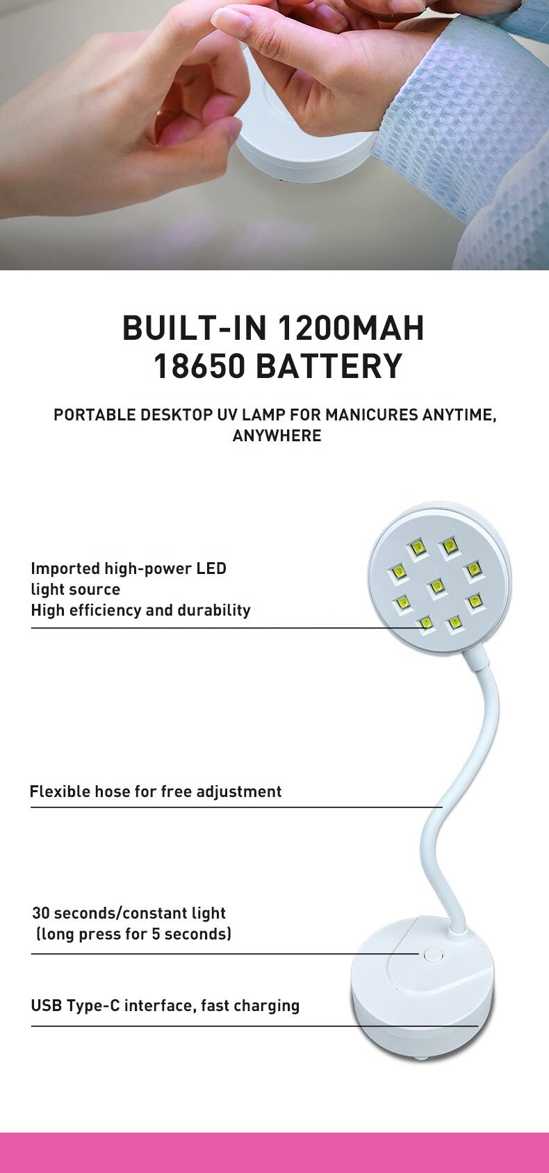 2029 AT-LFM-029B manicure UV lamp details