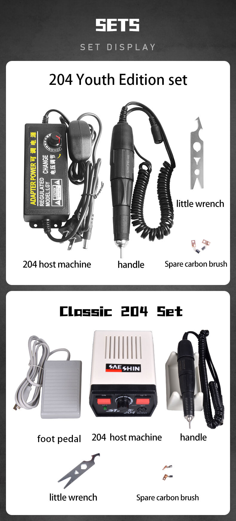 2025 65W 35000rpm not vibration Dental laboratory parts for hand piece drill "maichine" for nails mstrong 204 supplier