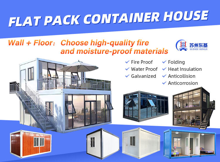 Low-cost removable containerized home prefabricated removable house glass wall residential details